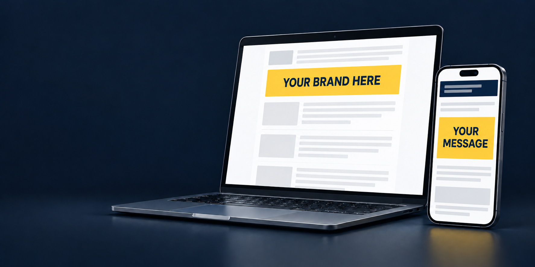 Laptop newsletter top-slot placement and mobile dedicated-email placement