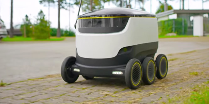 Self driving robot delivery