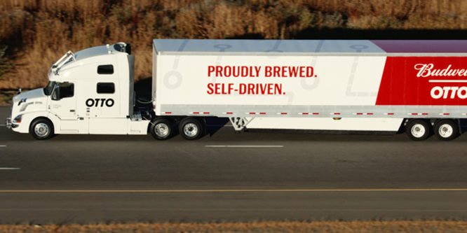 Driverless truck delivers 50K cans of Bud on supply run