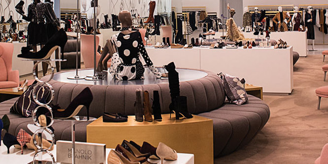 Re-imagined footwear department at Saks Fifth Avenue at the