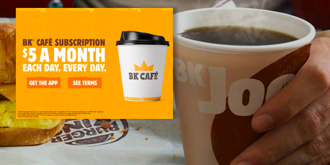Burger King launches $5-a-month coffee subscription service