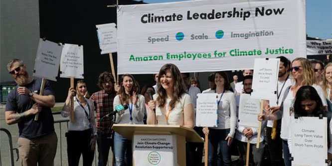 Group says Amazon wants workers to keep quiet on its climate change strategy