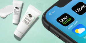 Uber Eats delivers dinner with a side of blush