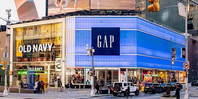 Gap storefront in times square