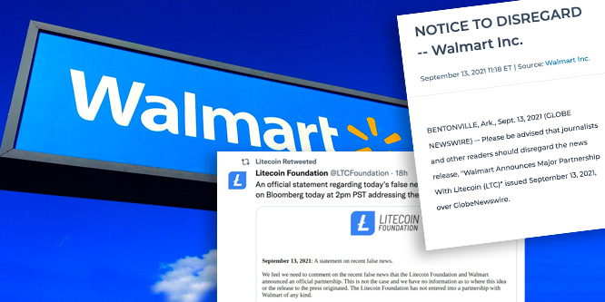 Walmart says crypto press release is a fake