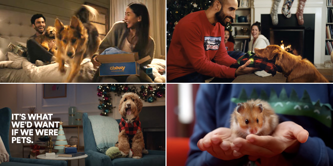 Christmas commercials are going to the dogs, cats, guinea pigs ...
