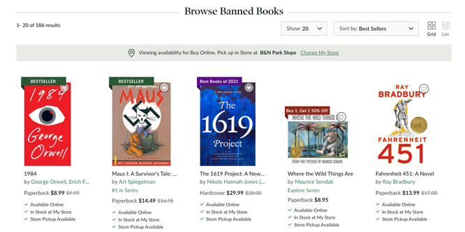 Are banned books a sales opportunity or political risk for Barnes & Noble?
