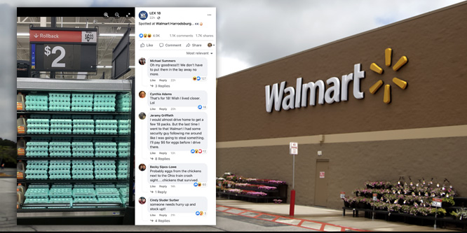 Walmart gets the attention of shoppers with egg-ceptional prices