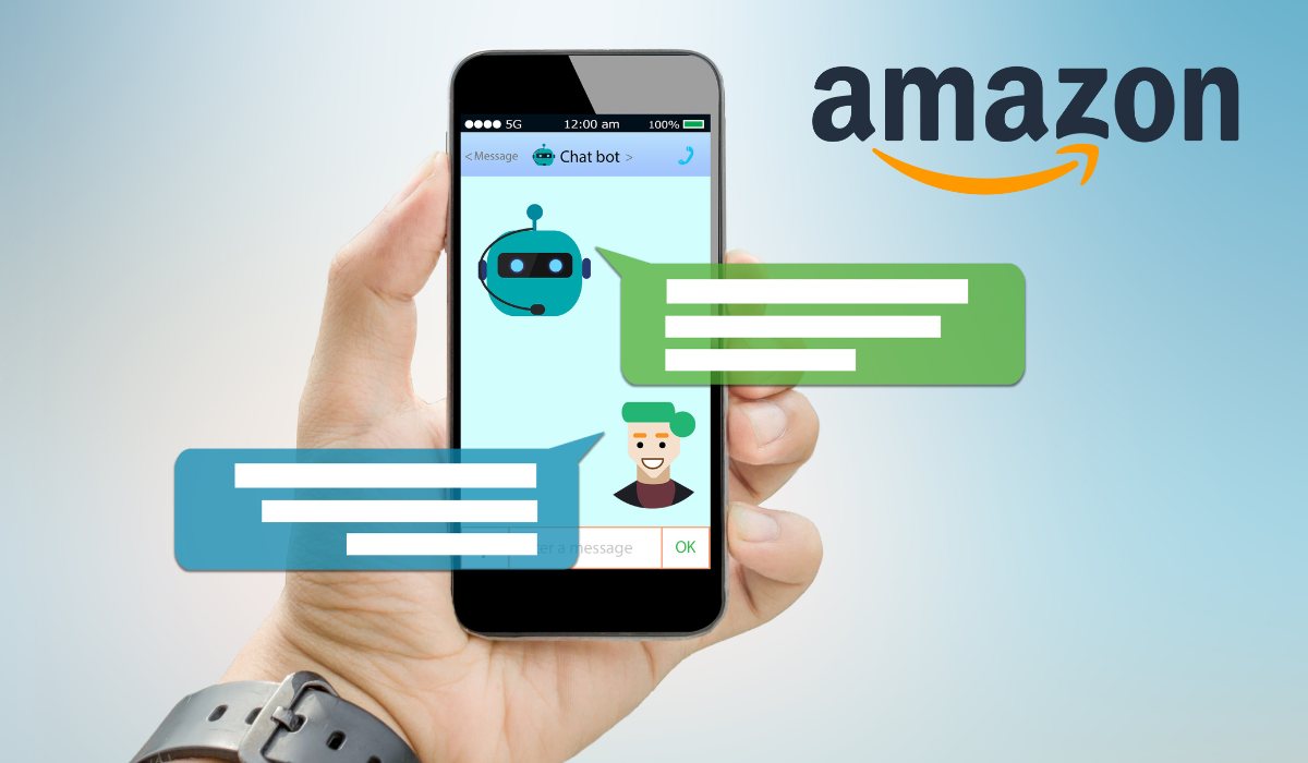 Chatbot with Amazon logo