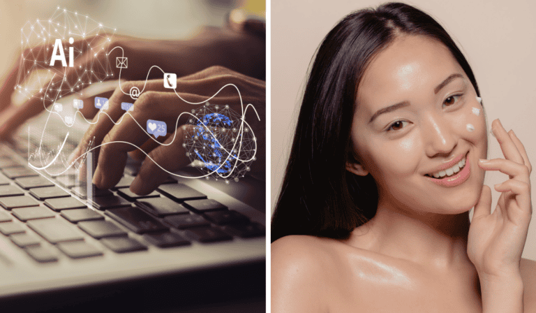 AI and beauty model