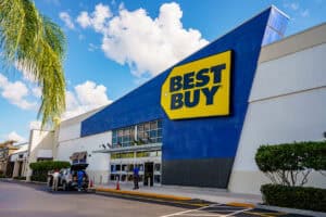 Tariffs concept, Outside of Best Buy