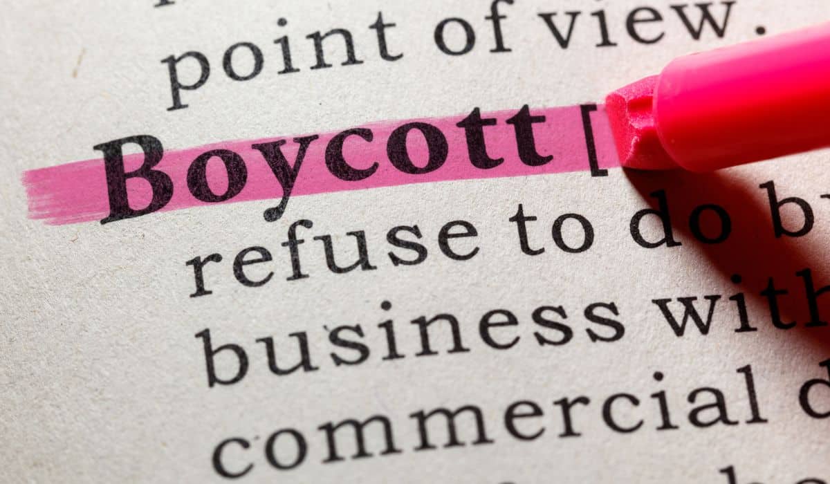 Boycott concept
