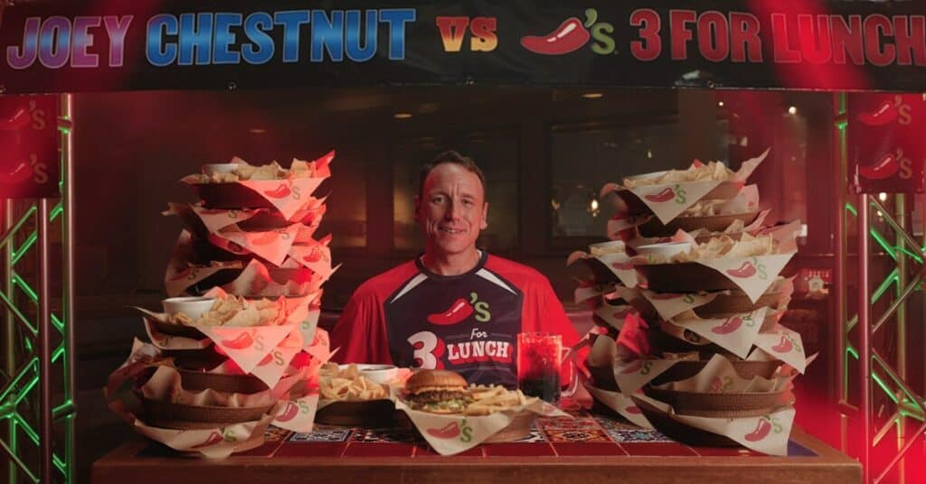 Chili’s Challenged Joey Chestnut to an Eating Contest on X. But Who Really Benefits?