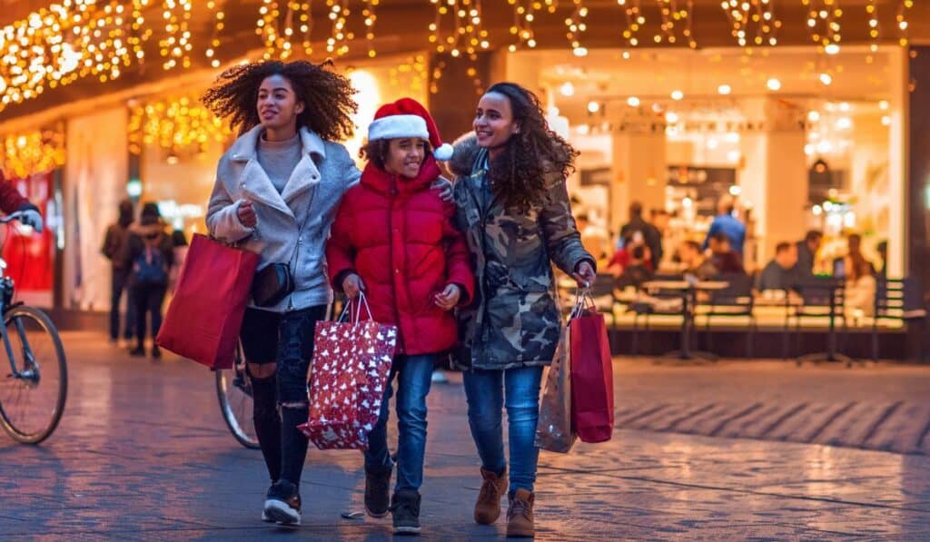 Holiday gifting, family shopping for Christmas