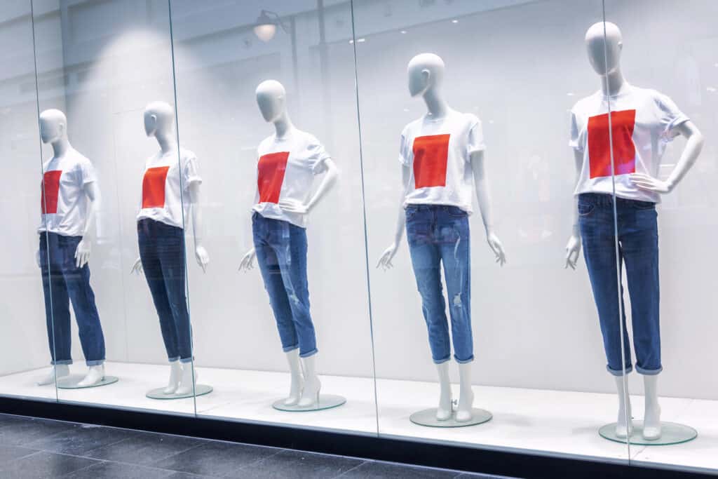 Fashion, mannequin in matching clothes