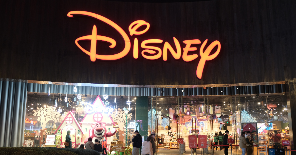 Image of the outside of a Disney store