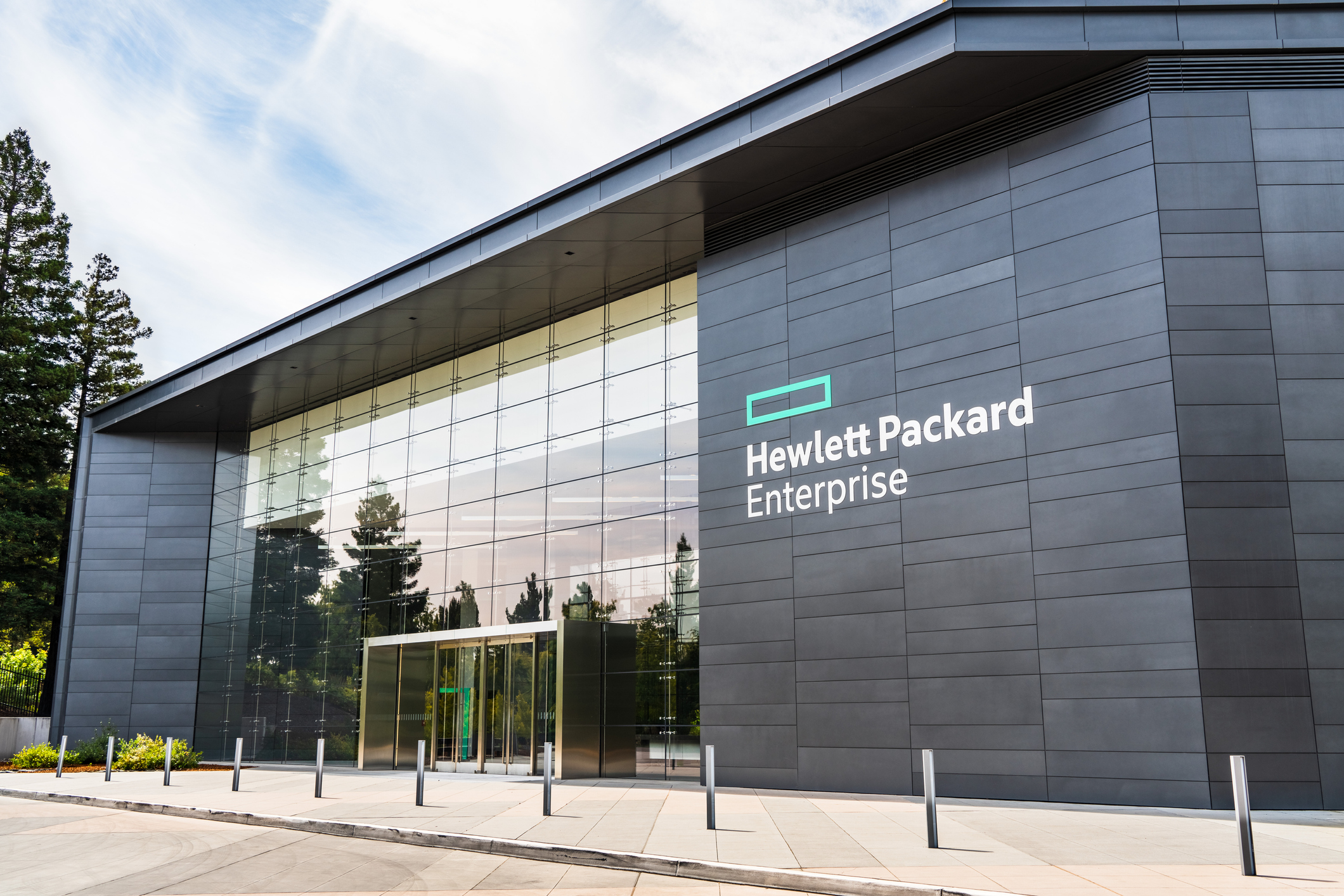 Hewlett Packard Enterprise (HPE) corporate headquarters located in Silicon Valley