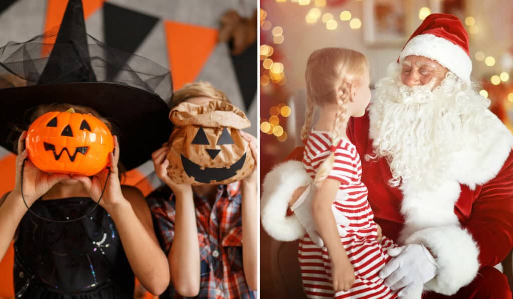 Halloween and Christmas