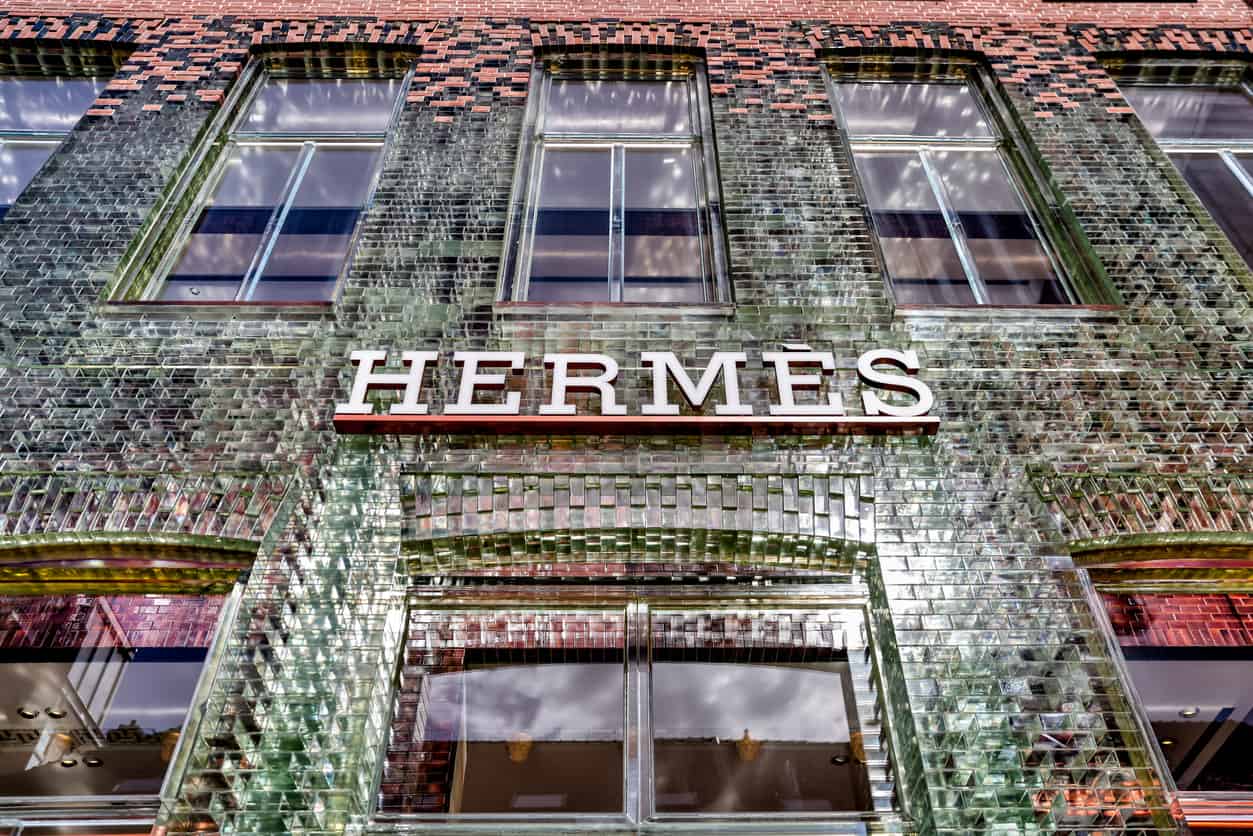 Signage for an Hermes store in Amsterdam