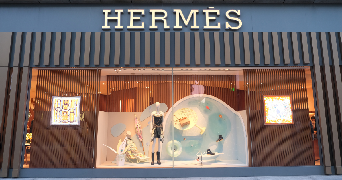 Front of an Hermes store