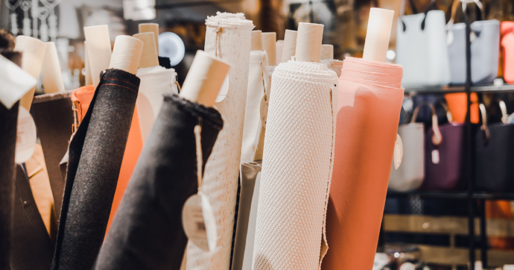 Rolls of fabric