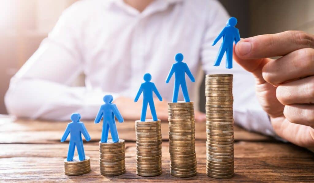 Minimum wage increase concept.