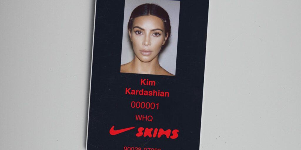 Kim Kardashian's SKIMS badge