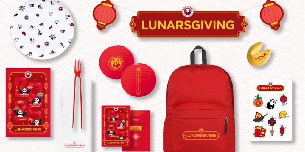 Panda Express's Lunarsgiving promotional items