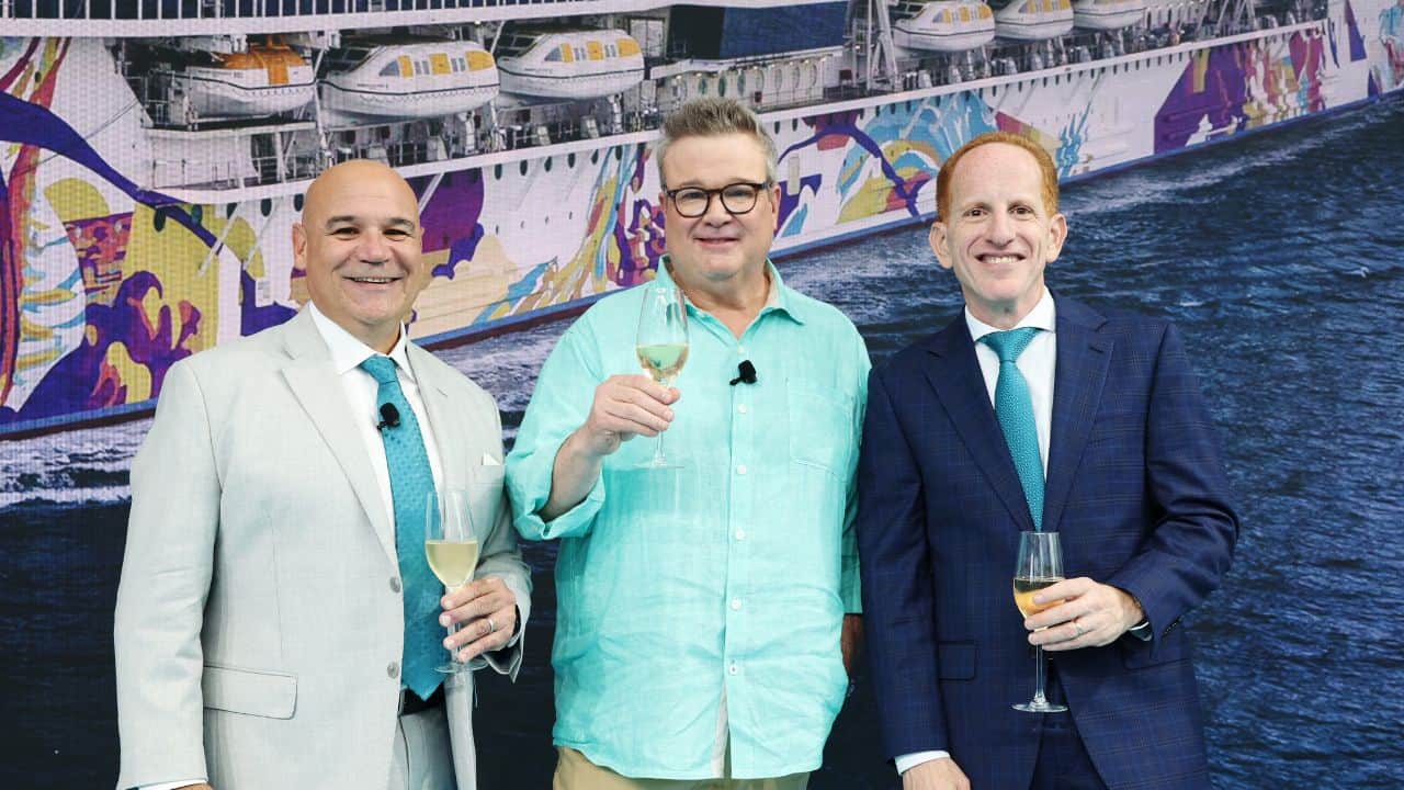 Norwegian Cruise Line Unveils Its Newest Ship, The Aqua, in Miami with Eric Stonestreet Christening the Vessel