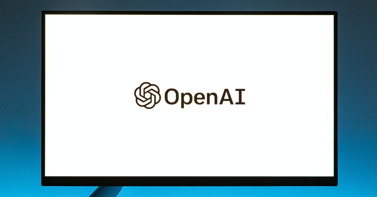 White screen with "OpenAI" logo