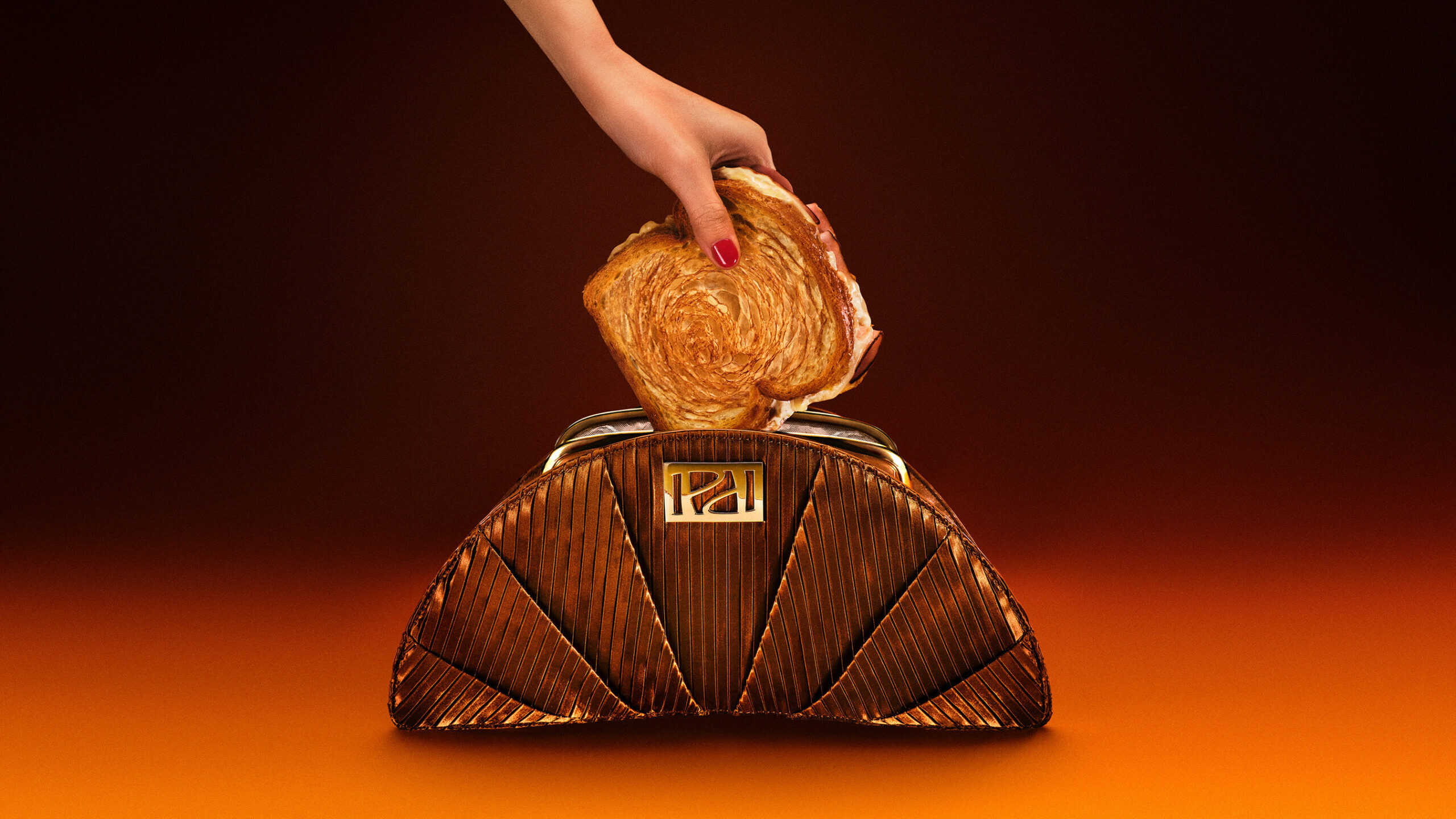 Panera Croissant Clutch