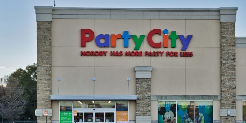 Front of a Party City store