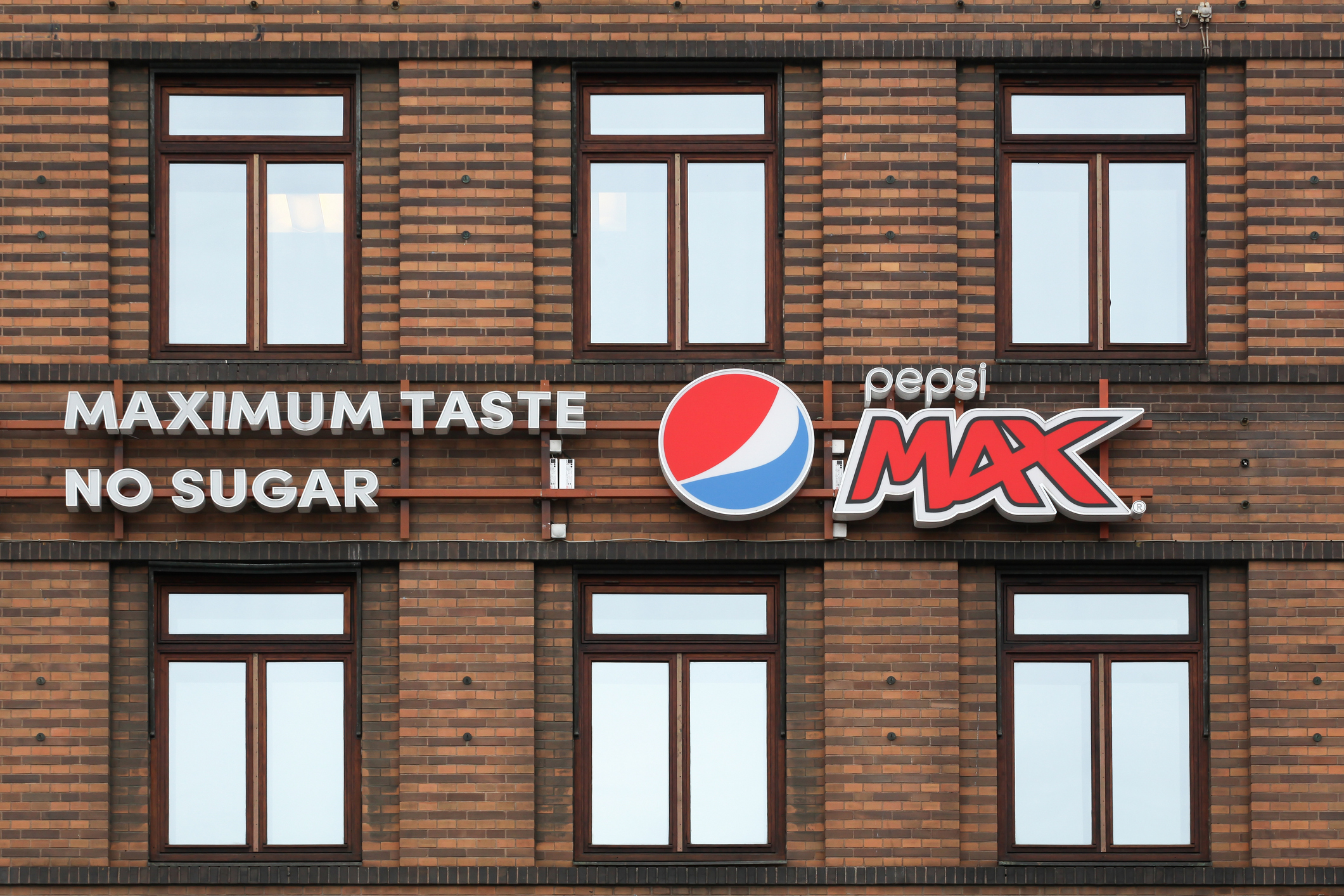 Pepsi max adverstising on a wall
