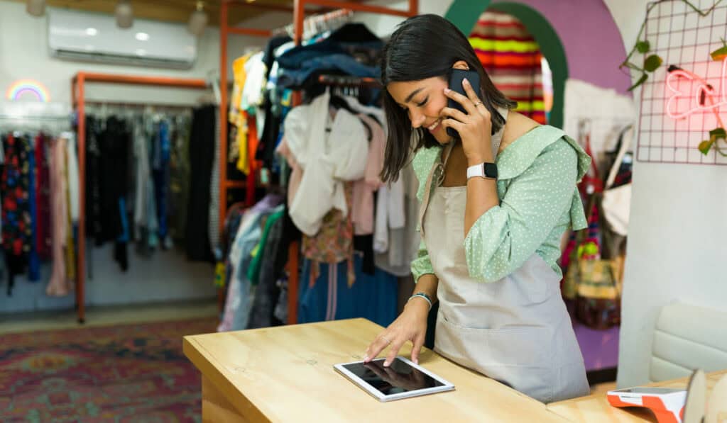 Retail Associate With Mobile Devices