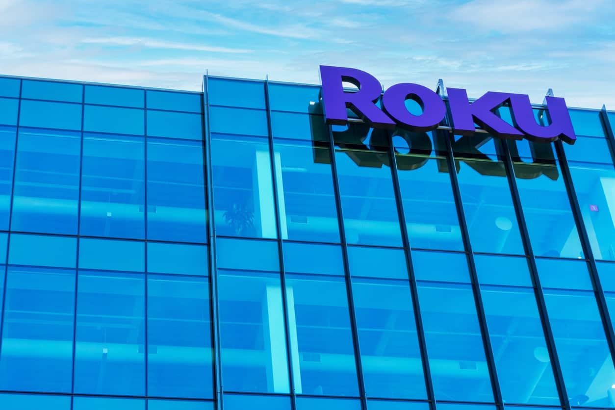 Roku sign on building