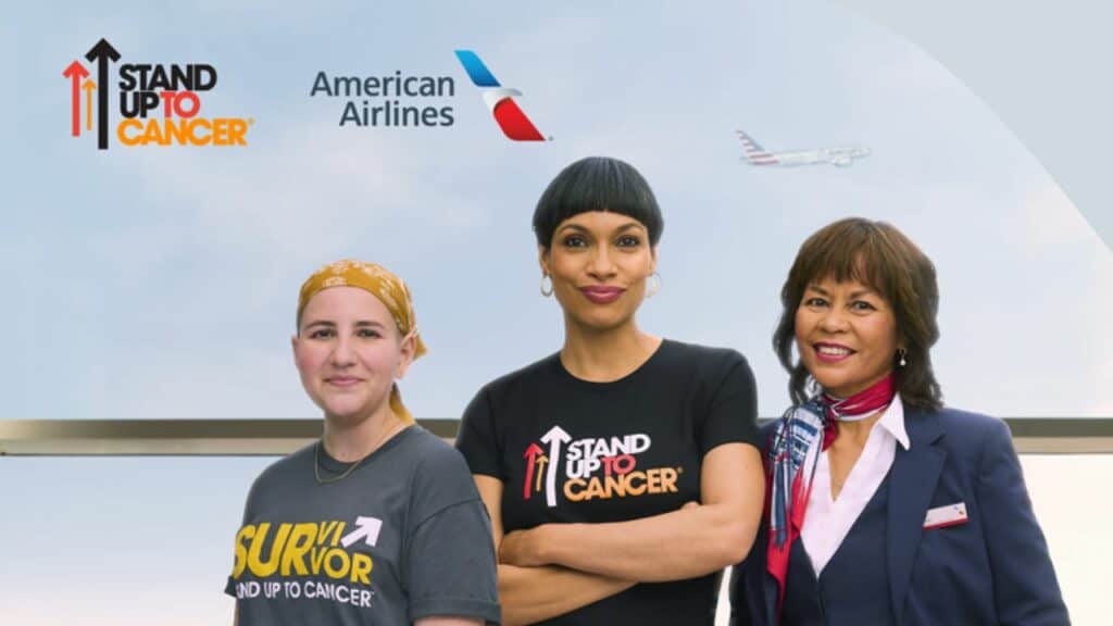Rosario Dawson Stars in New American Airlines & Stand Up To Cancer (SU2C) Promotion