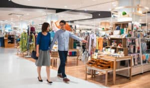 Tariffs Shopping in department store