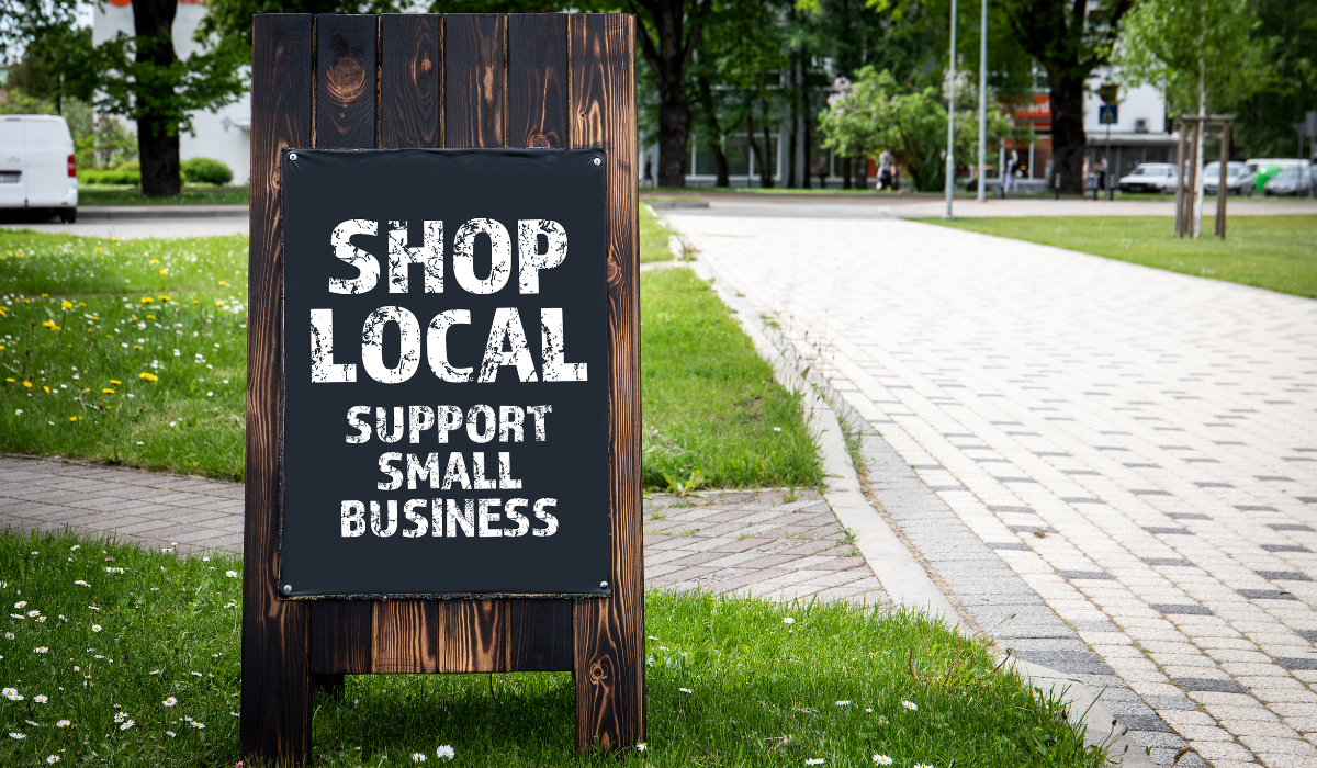 Support small business sign