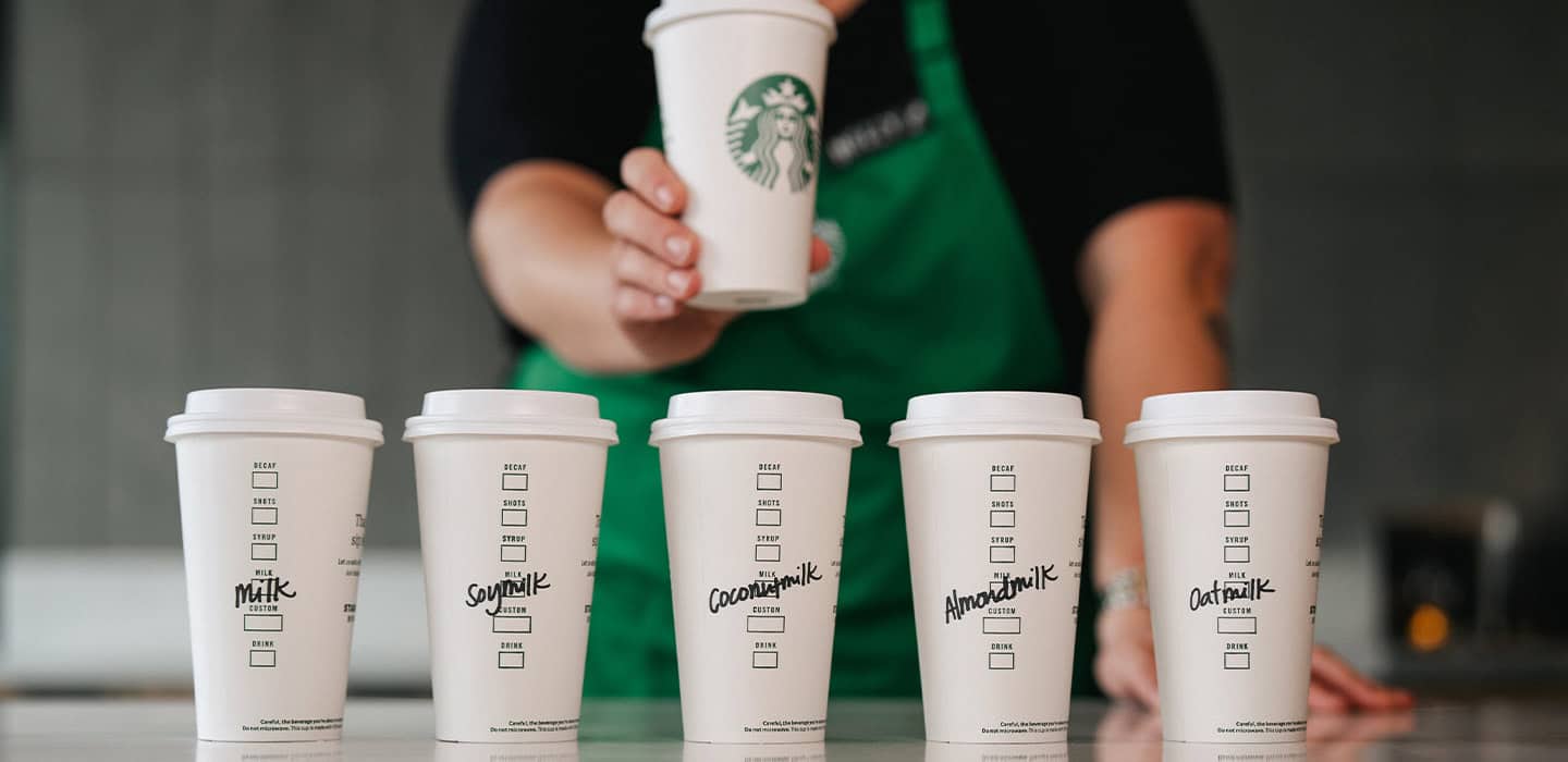 There will no longer be an extra charge for non-dairy milk at Starbucks,