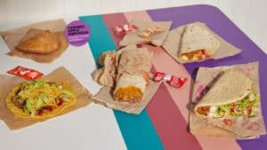 Starting October 31 Taco Bell debuts the ‘60s Tostada, ‘70s Green Sauce Burrito, ‘80s Meximelt and ‘90s Gordita Supreme will hit menus, and starting November 21, the ‘00s Caramel Apple Empanada will join the menu, each for under $3 for a limited time.