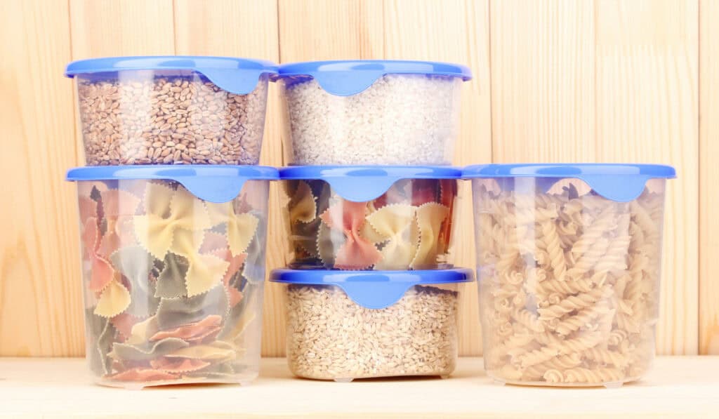 Tupperware filed with food