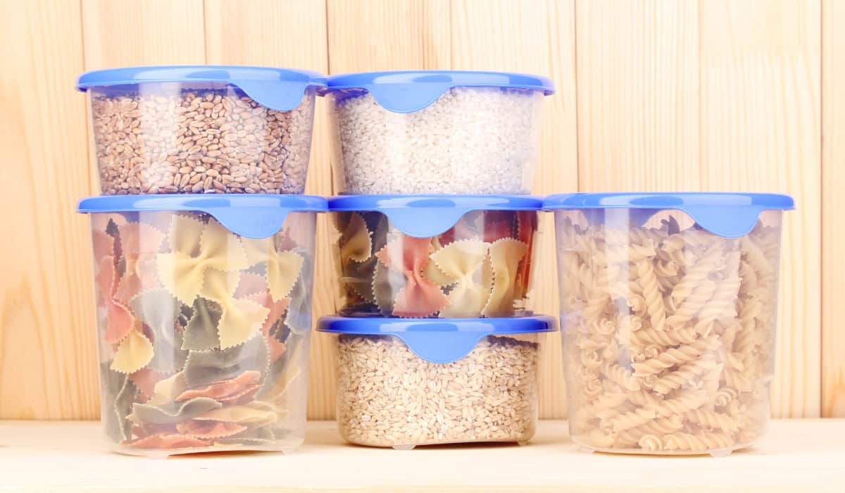 Tupperware filed with food