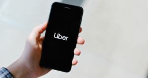 Uber on a phone