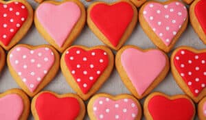 Valentine's Day Heart-Shaped Cookies