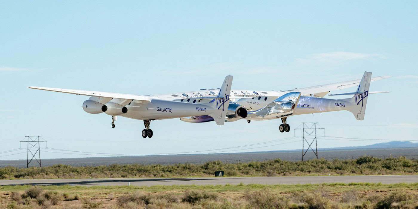 Image of a spacecraft from Virgin Galactic