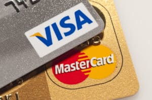 Visa and Mastercard logos