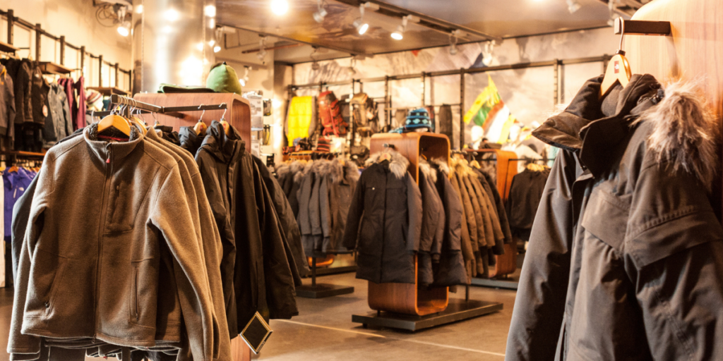 Store full of hanging clothes