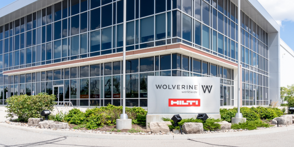 Outside of a Wolverine Worldwide corporate building