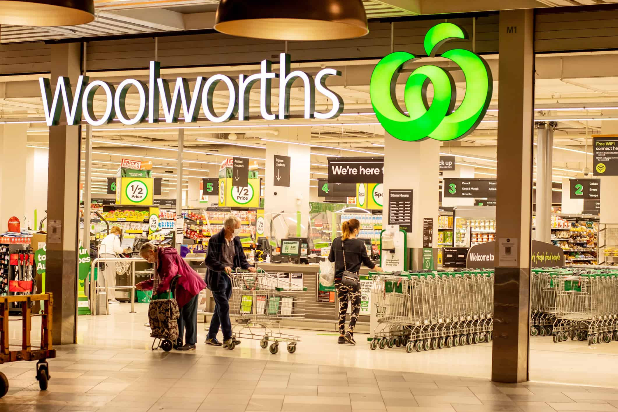 Exterior view of Woolworths