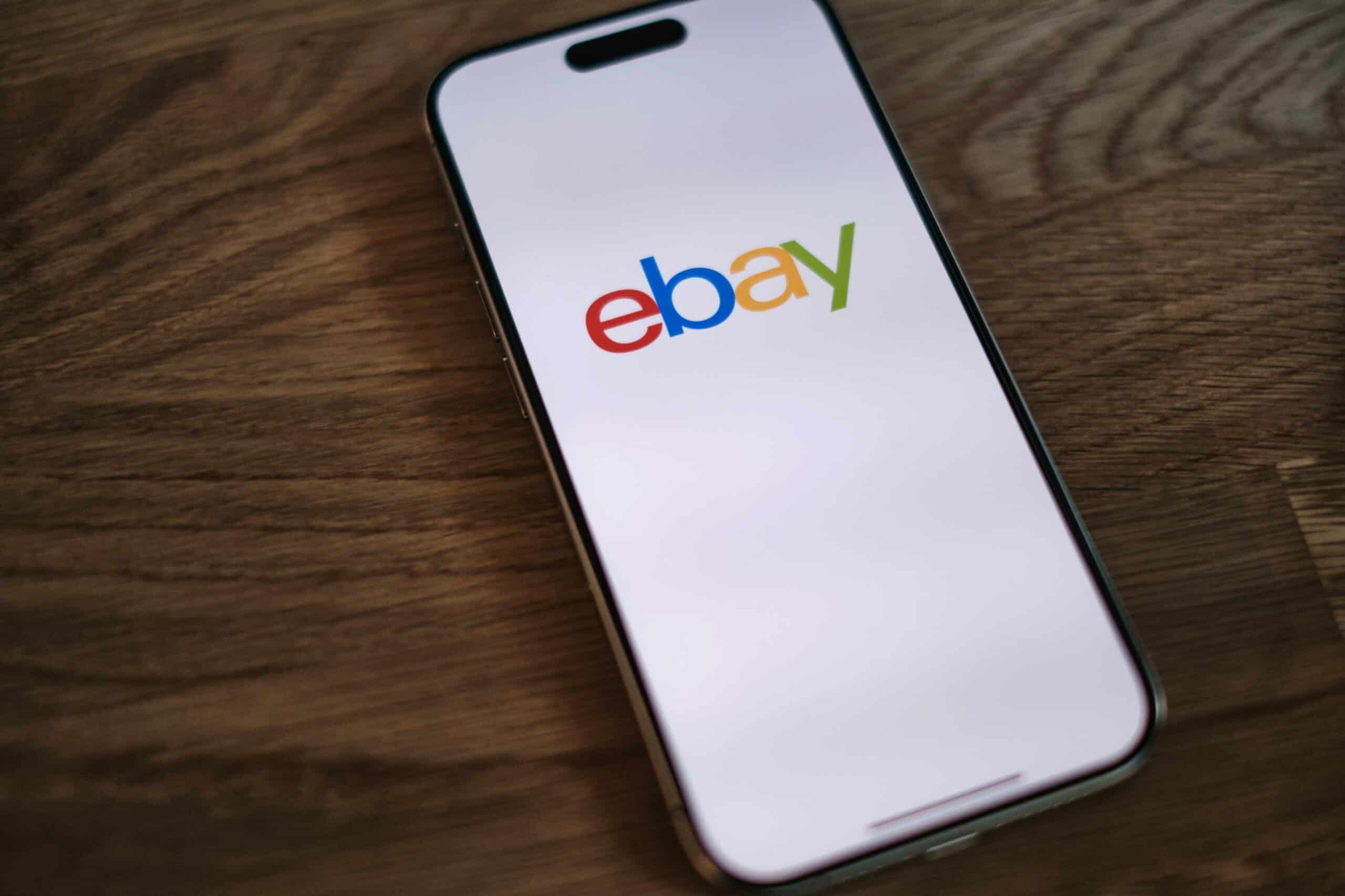eBay logo on phone